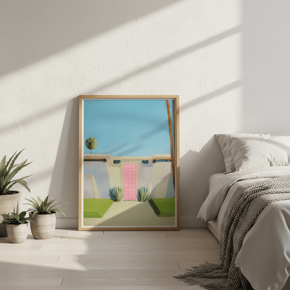 Pink Door by Ieva Baklane wall - art - picture - poster