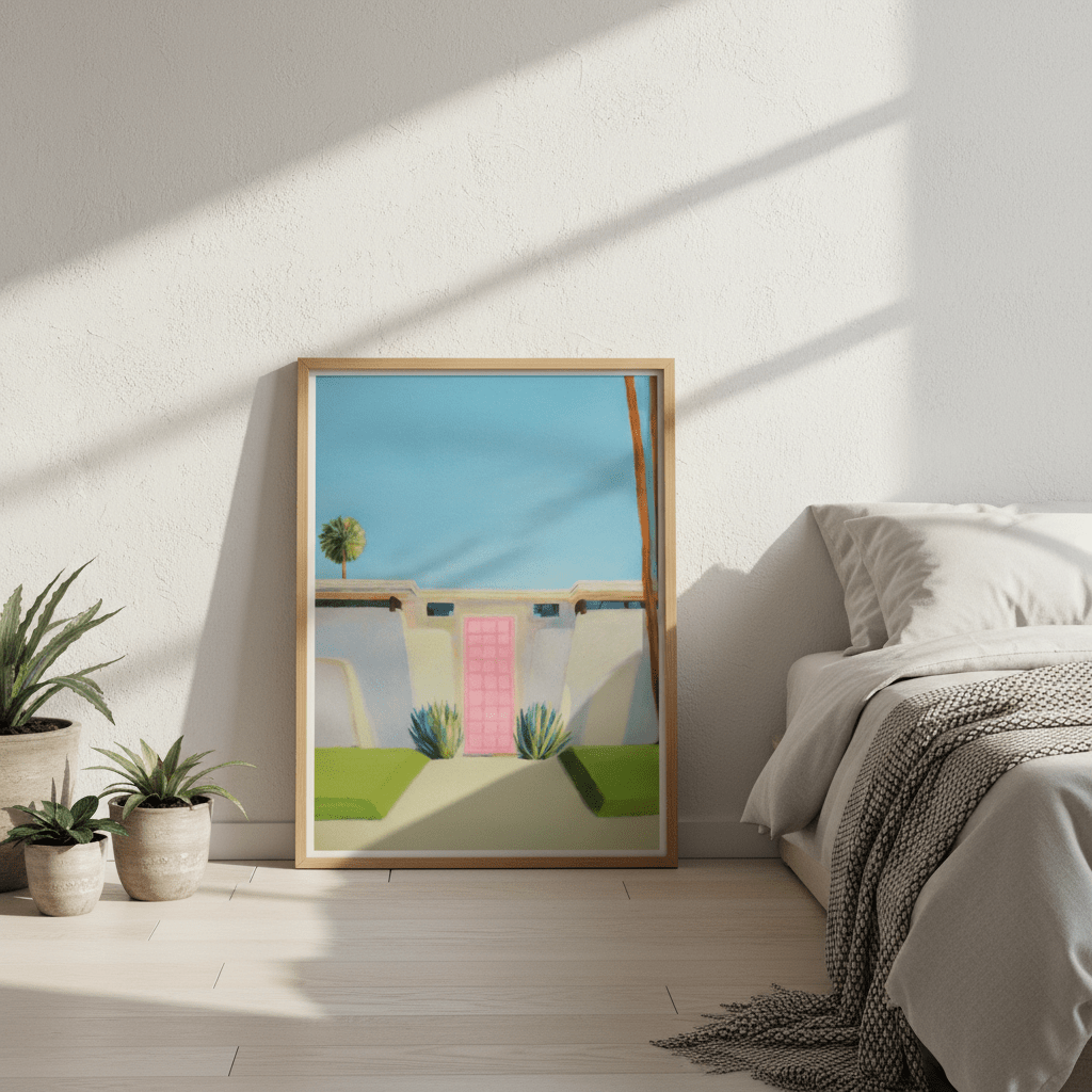 Pink Door by Ieva Baklane wall - art - picture - poster
