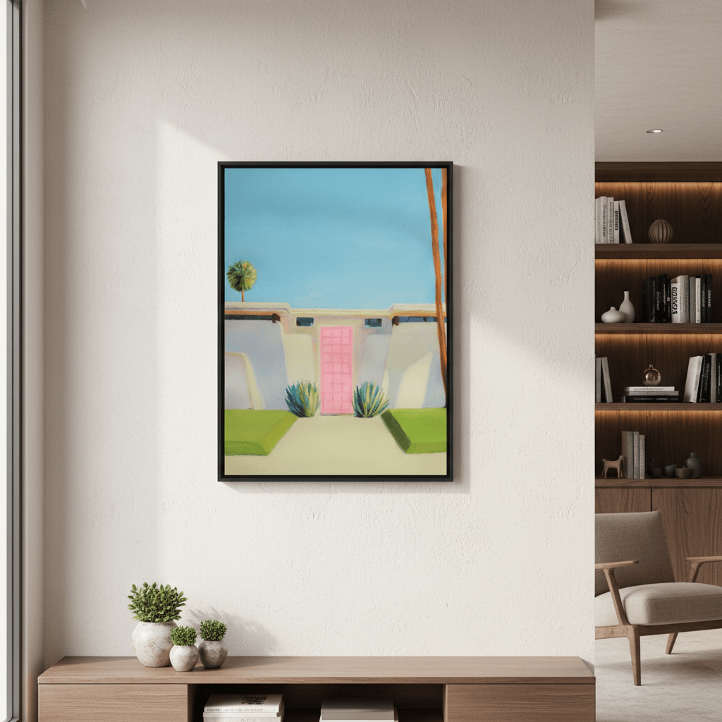 Pink Door by Ieva Baklane wall - art - picture - poster