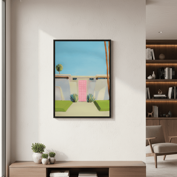 Pink Door by Ieva Baklane wall - art - picture - poster