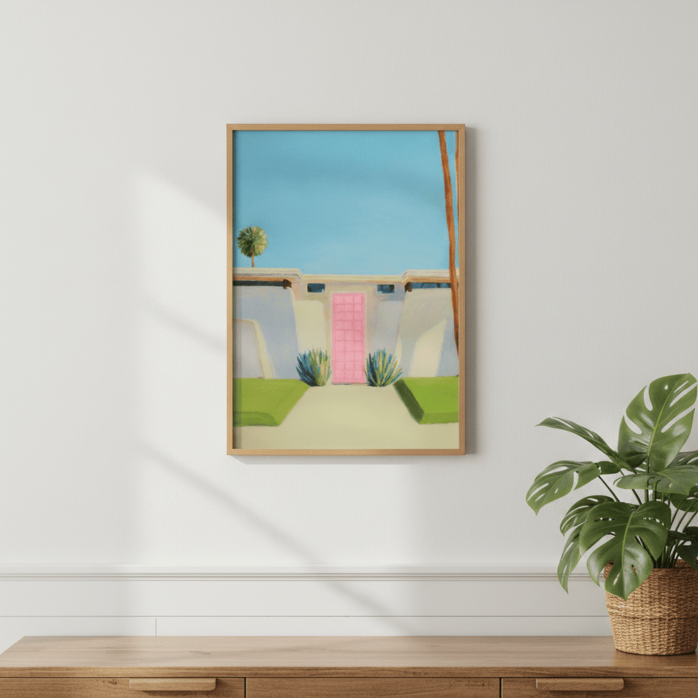 Pink Door by Ieva Baklane wall - art - picture - poster