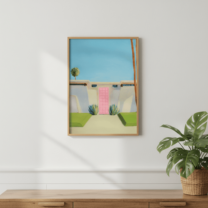 Pink Door by Ieva Baklane wall - art - picture - poster