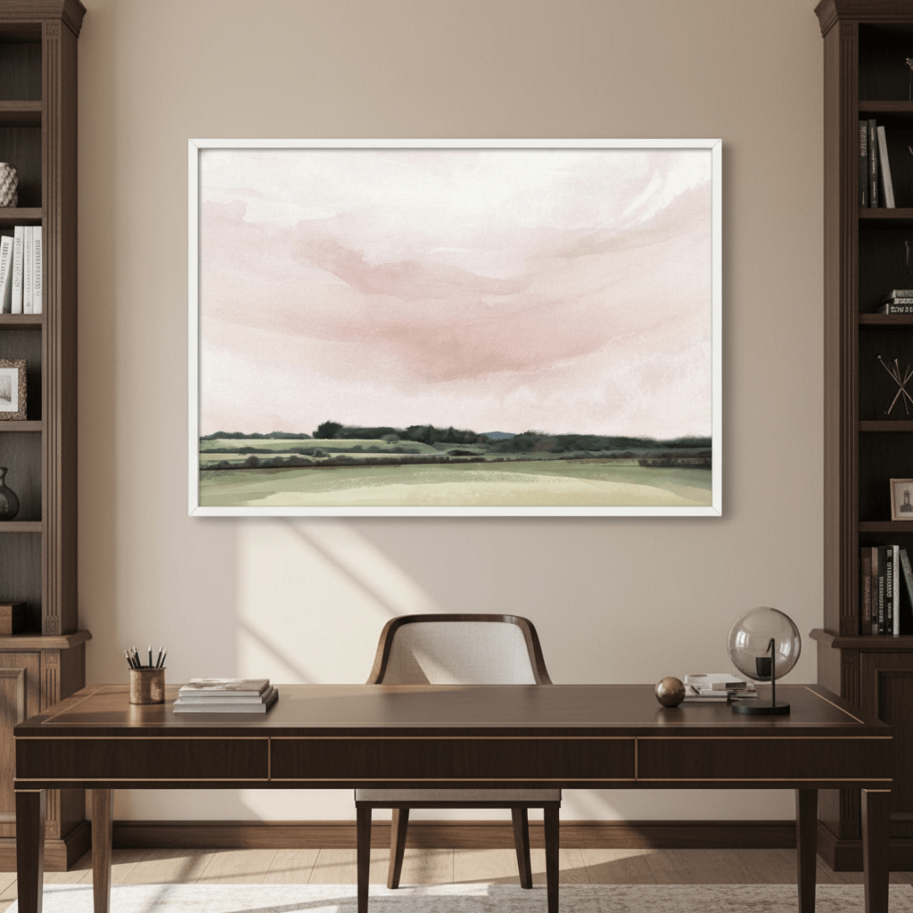 Pink Esk Lynn View Tasmania by Deer Muskeeter wall - art - picture - poster