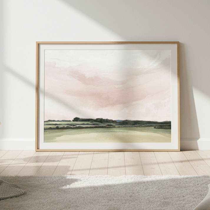 Pink Esk Lynn View Tasmania by Deer Muskeeter wall - art - picture - poster