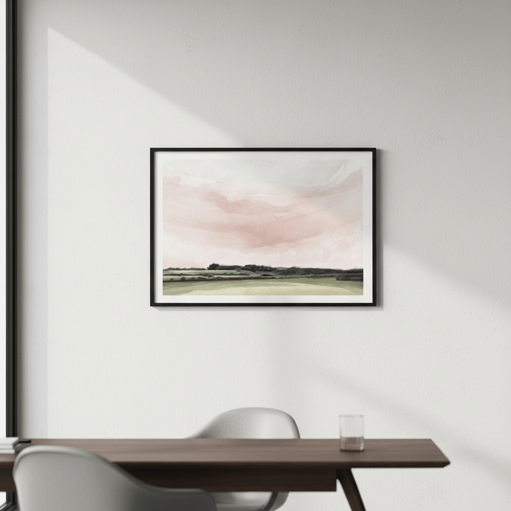Pink Esk Lynn View Tasmania by Deer Muskeeter wall - art - picture - poster