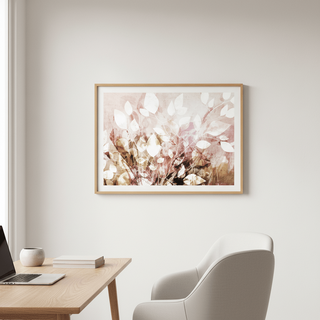 Pink Garden Floral by Deer Muskeeter wall - art - picture - poster