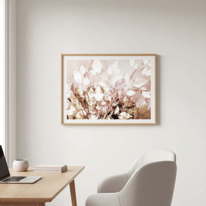 Pink Garden Floral by Deer Muskeeter wall - art - picture - poster