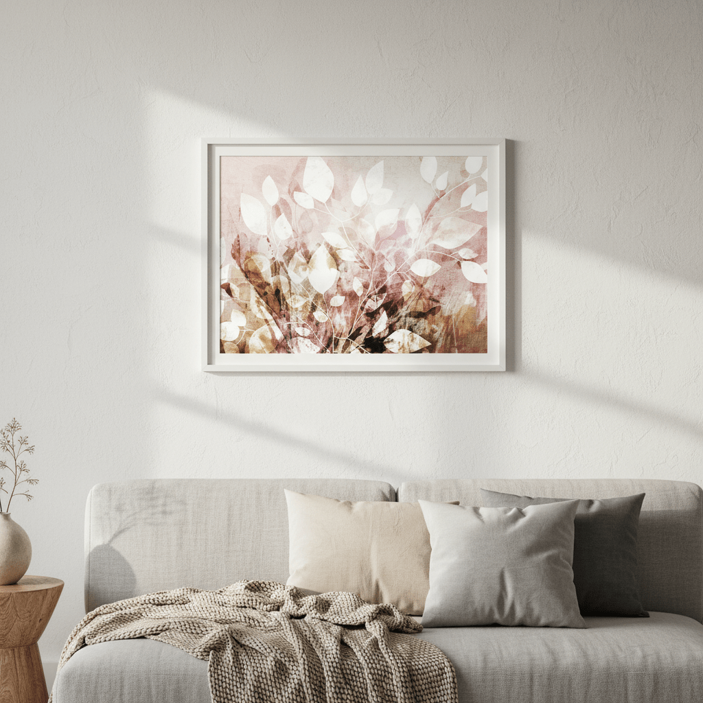 Pink Garden Floral by Deer Muskeeter wall - art - picture - poster