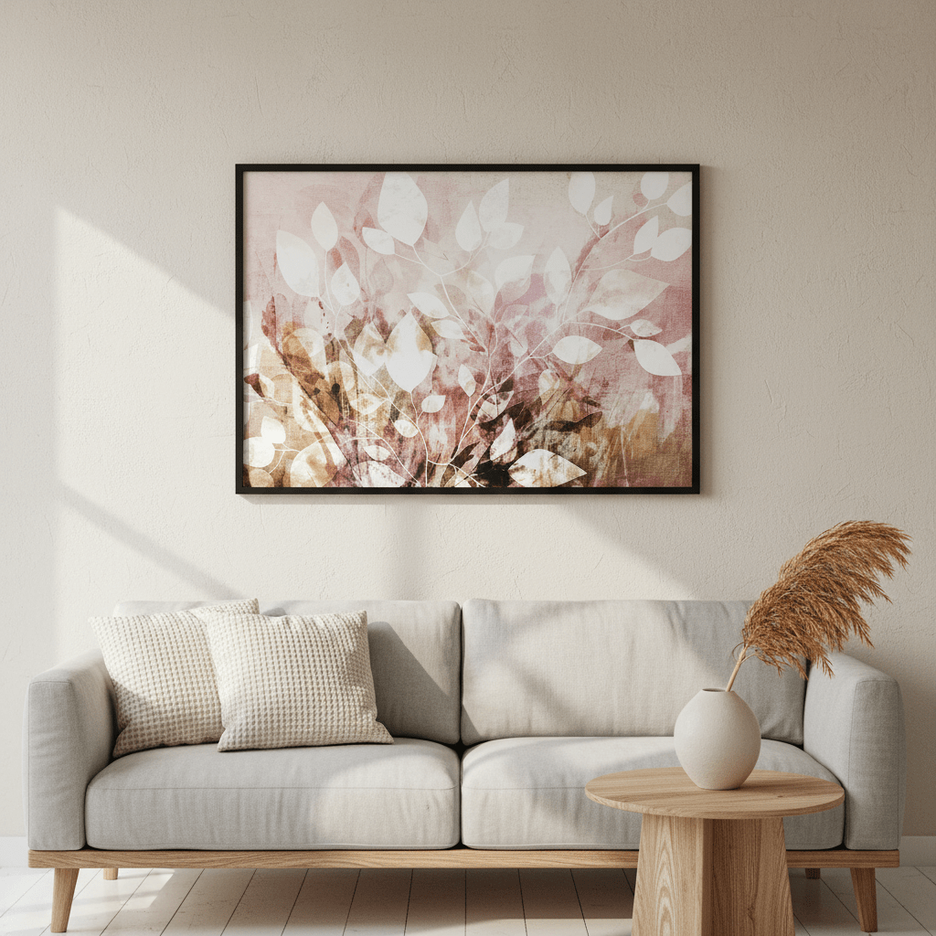 Pink Garden Floral by Deer Muskeeter wall - art - picture - poster
