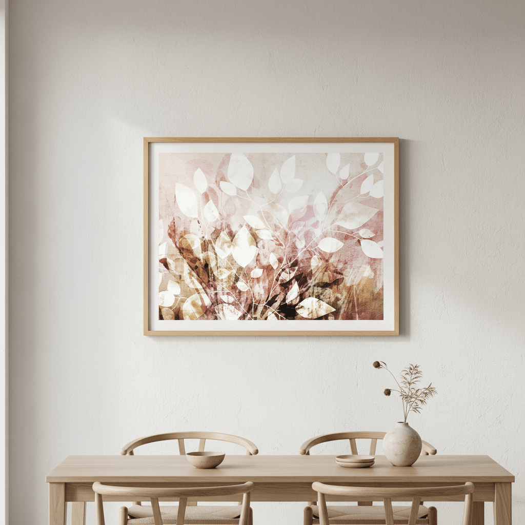 Pink Garden Floral by Deer Muskeeter wall - art - picture - poster