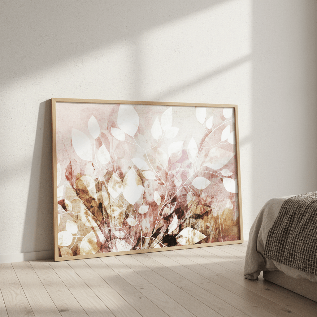 Pink Garden Floral by Deer Muskeeter wall - art - picture - poster