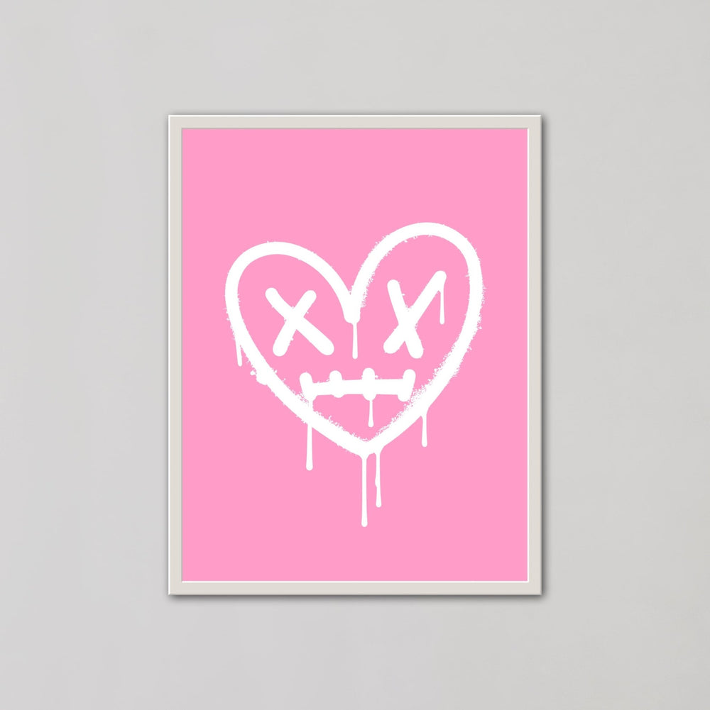 Pink Heart Love Wall Art - Style My Wall