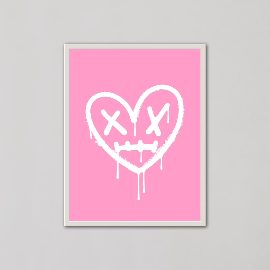 Pink Heart Love Wall Art - Style My Wall