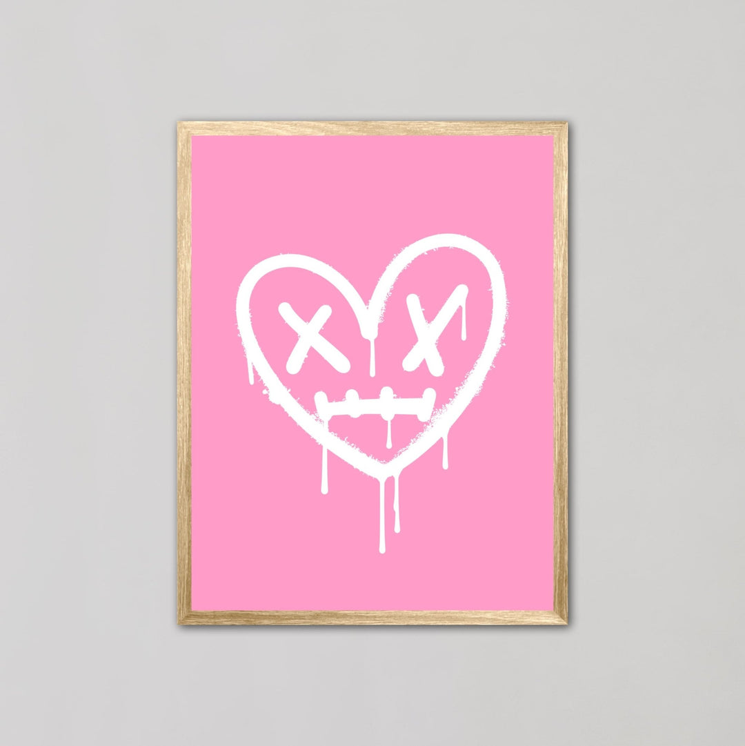 Pink Heart Love Wall Art - Style My Wall