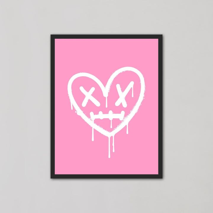 Pink Heart Love Wall Art - Style My Wall