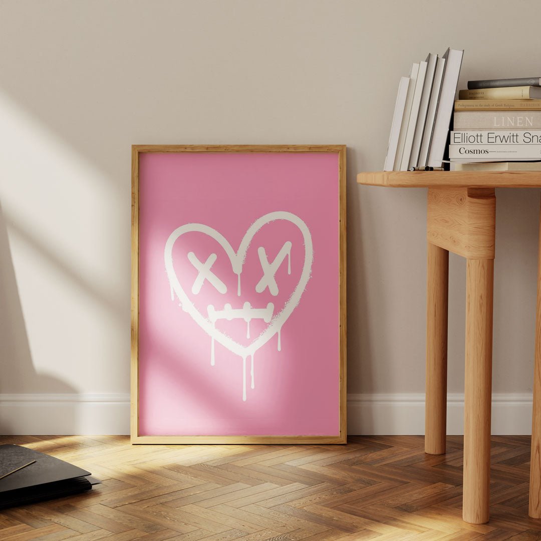 Pink Heart Love Wall Art - Style My Wall