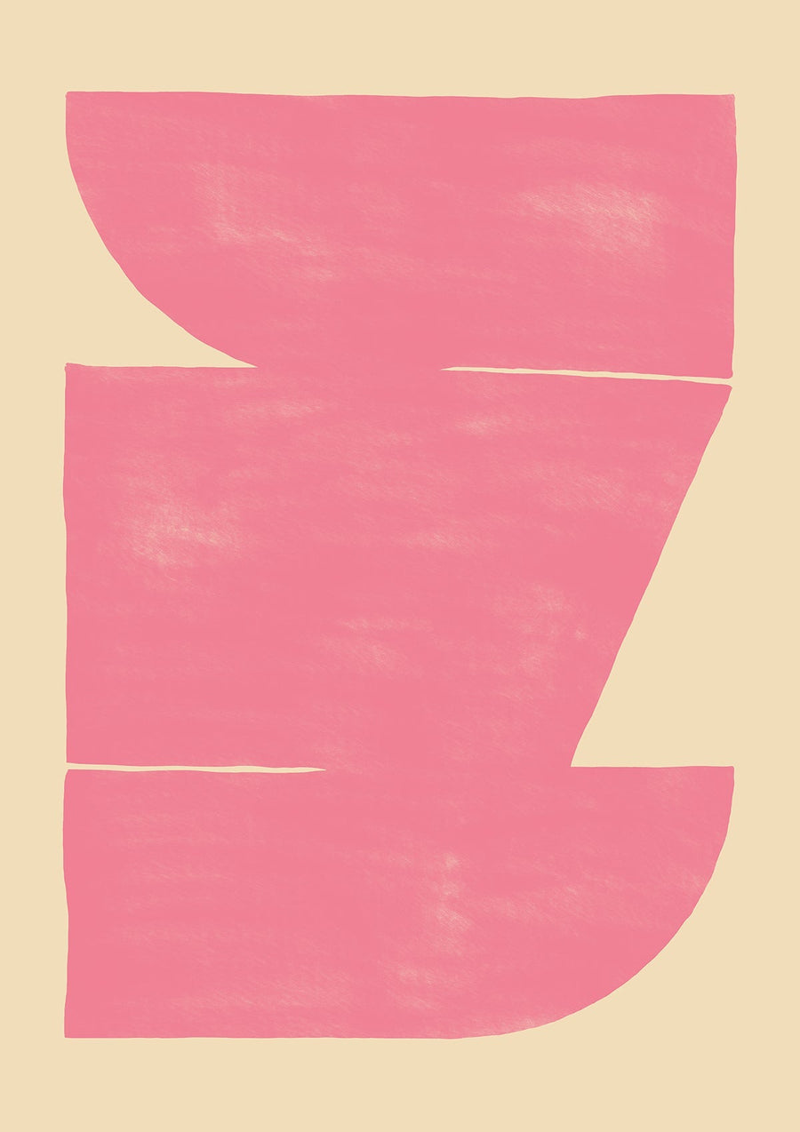 Pink Maze Portrait Abstract by Maison Bootsy