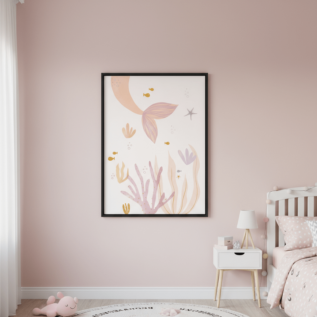 Pink Mermaid by Menina Lisboa wall - art - picture - poster