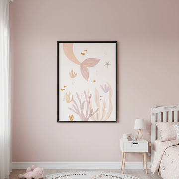 Pink Mermaid by Menina Lisboa wall - art - picture - poster