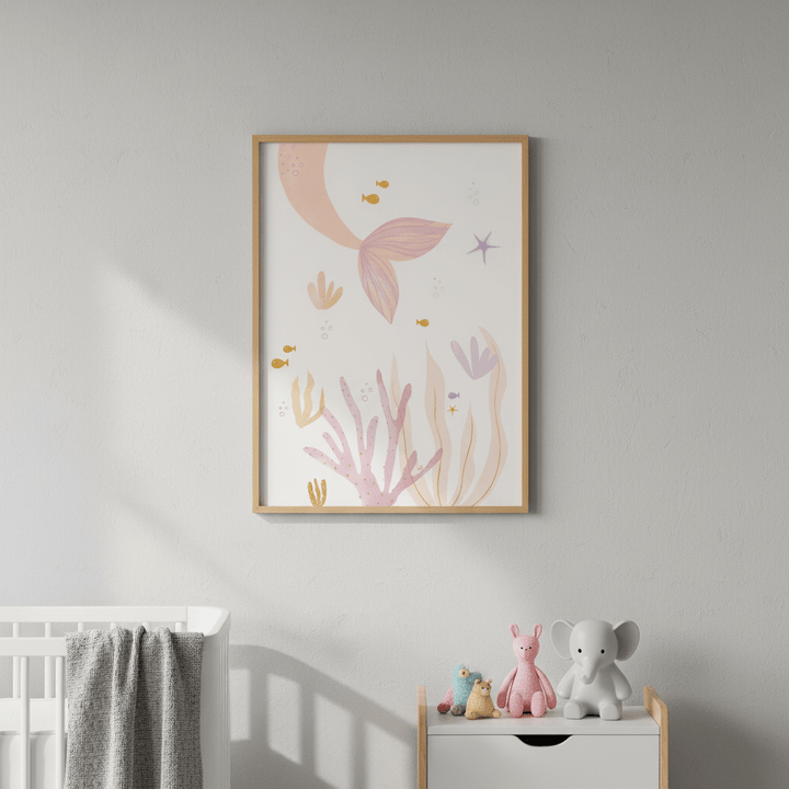 Pink Mermaid by Menina Lisboa wall - art - picture - poster