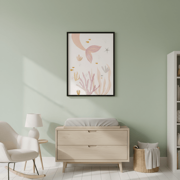 Pink Mermaid by Menina Lisboa wall - art - picture - poster