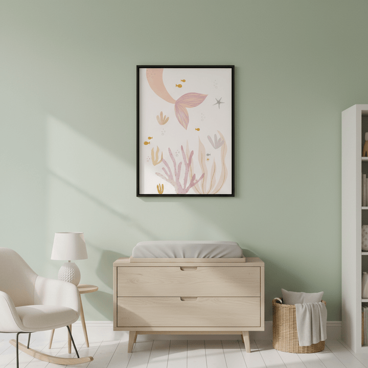 Pink Mermaid by Menina Lisboa wall - art - picture - poster