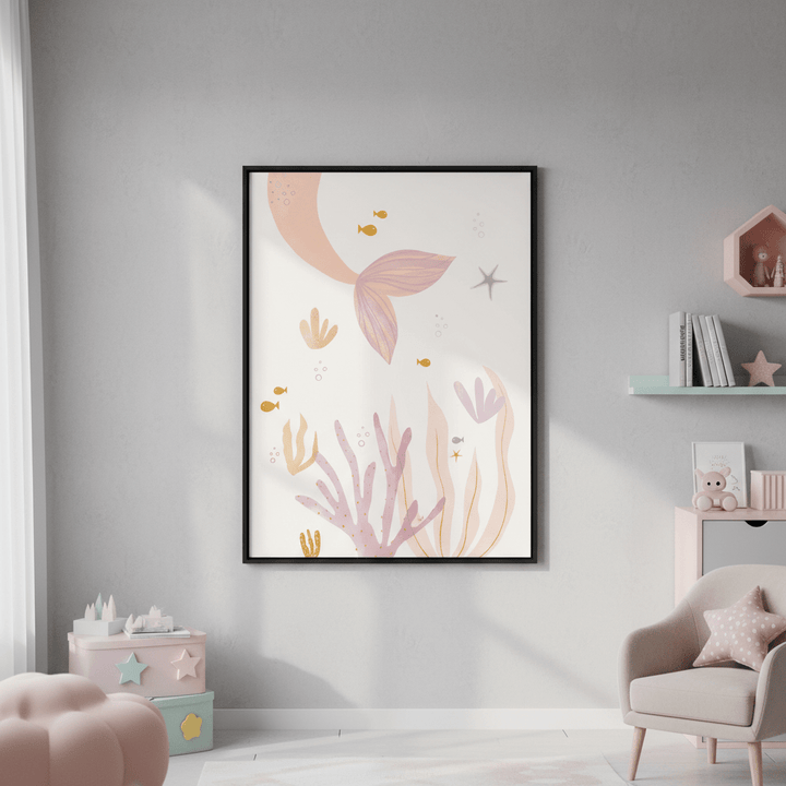 Pink Mermaid by Menina Lisboa wall - art - picture - poster