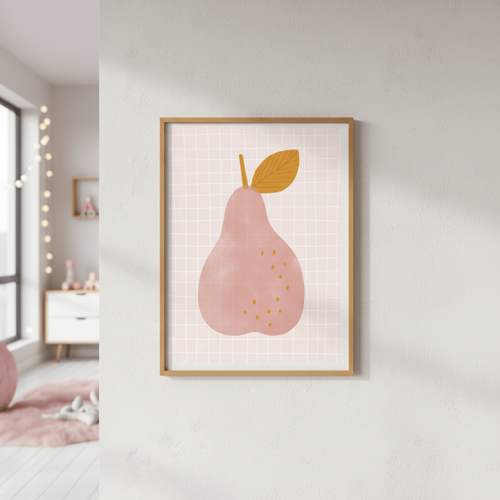 Pink Pear by Menina Lisboa wall - art - picture - poster