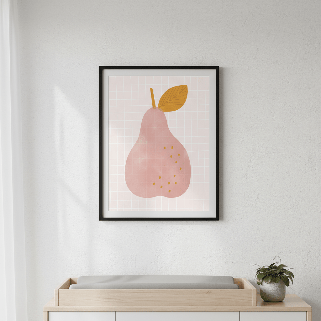 Pink Pear by Menina Lisboa wall - art - picture - poster