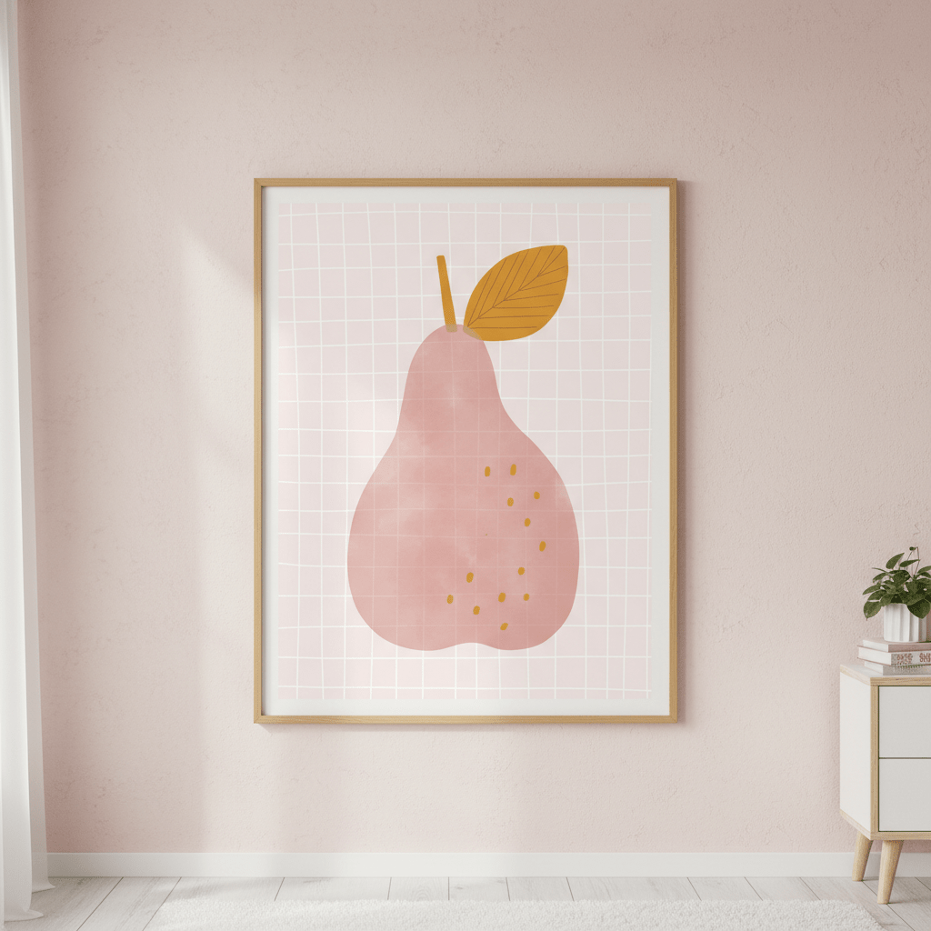 Pink Pear by Menina Lisboa wall - art - picture - poster