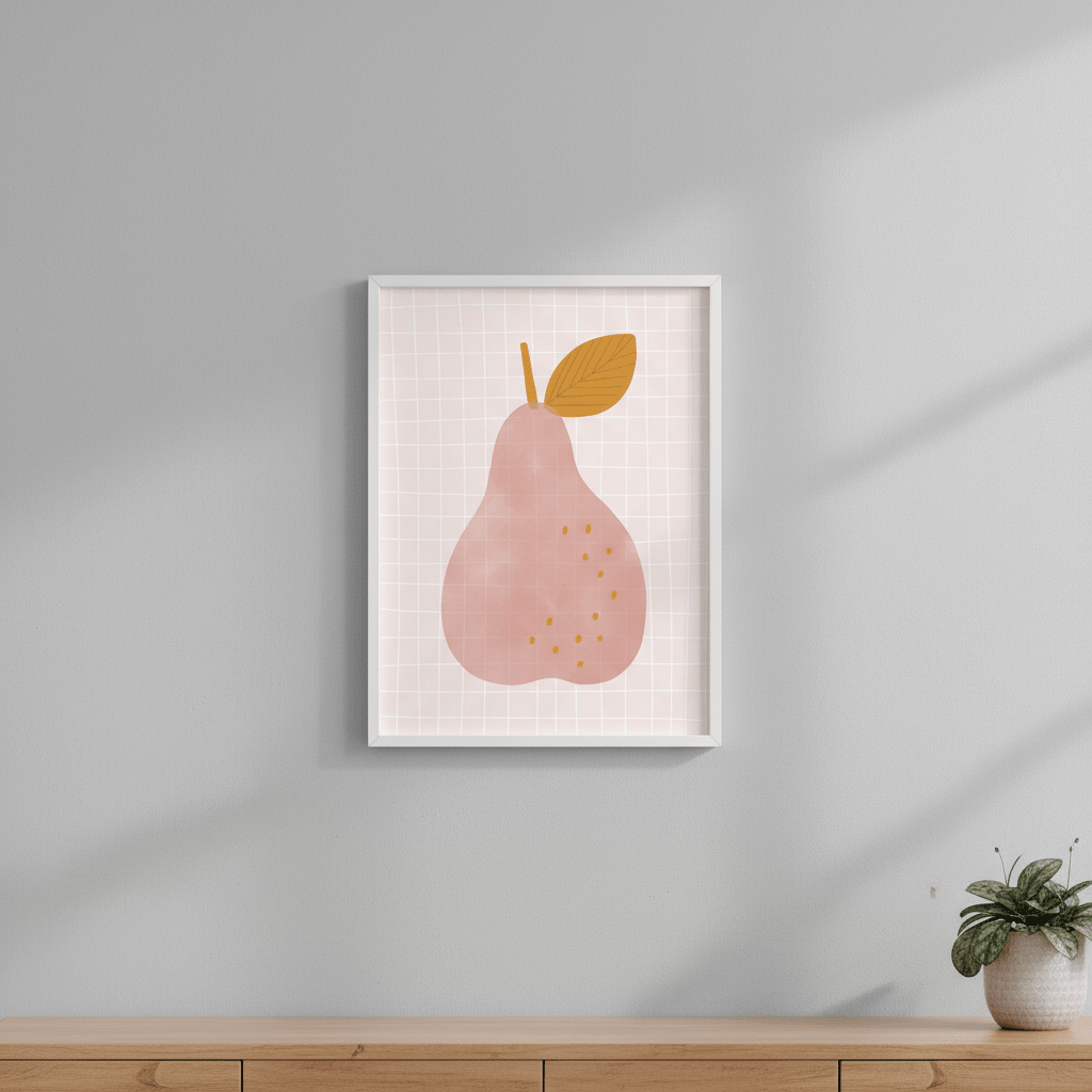 Pink Pear by Menina Lisboa wall - art - picture - poster