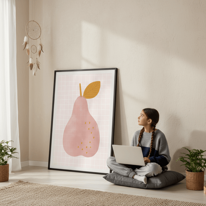 Pink Pear by Menina Lisboa wall - art - picture - poster