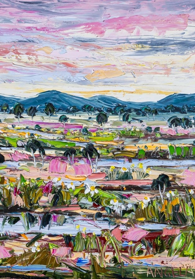 Pink Plains By Angela Hawkey