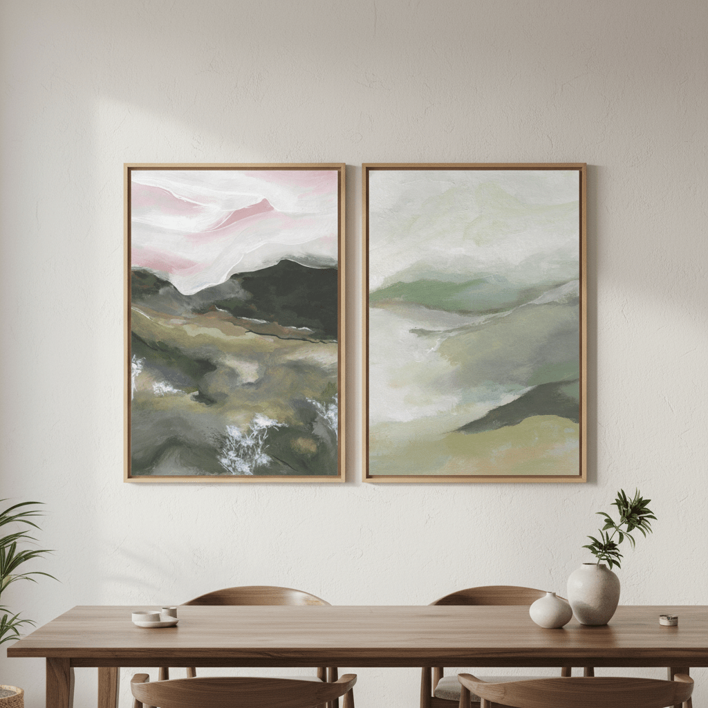 Pink Recollections Duo by Josephine Wianto wall - art - picture - poster