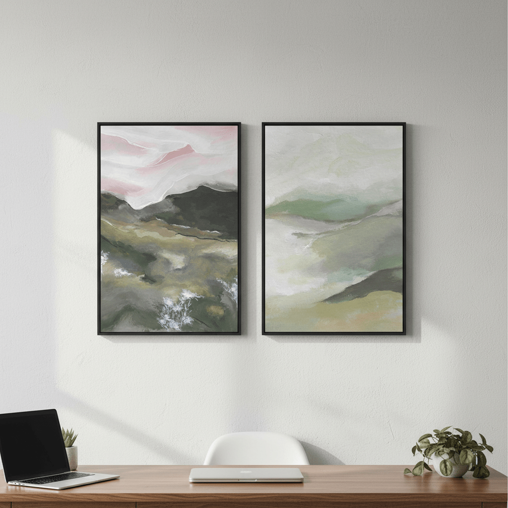 Pink Recollections Duo by Josephine Wianto wall - art - picture - poster