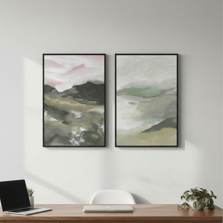 Pink Recollections Duo by Josephine Wianto wall - art - picture - poster