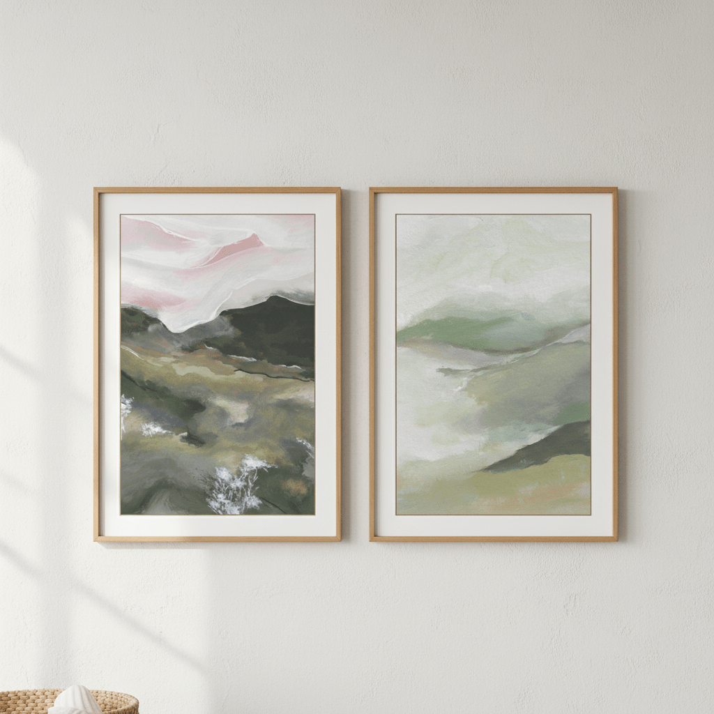 Pink Recollections Duo by Josephine Wianto wall - art - picture - poster