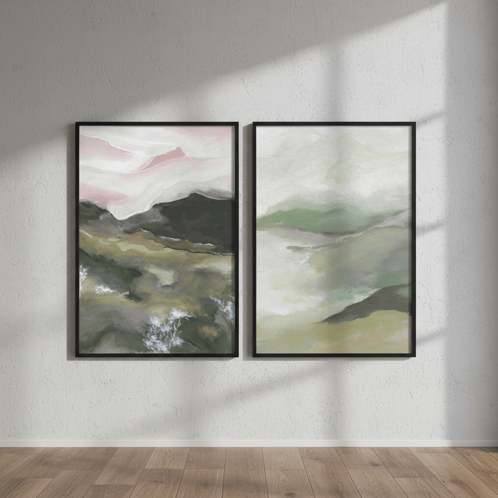 Pink Recollections Duo by Josephine Wianto wall - art - picture - poster