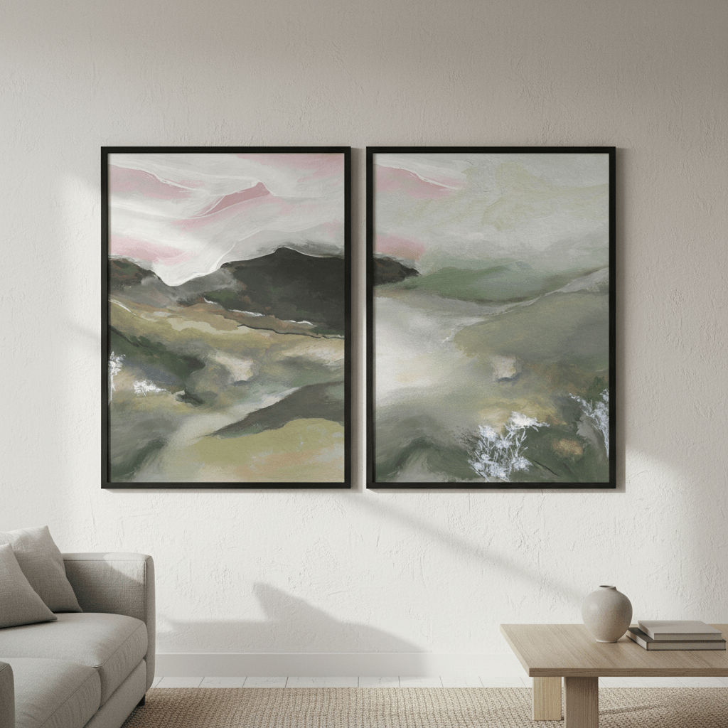 Pink Recollections Duo by Josephine Wianto wall - art - picture - poster