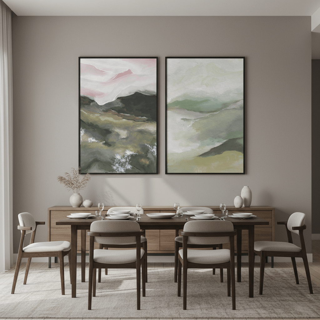 Pink Recollections Duo by Josephine Wianto wall - art - picture - poster
