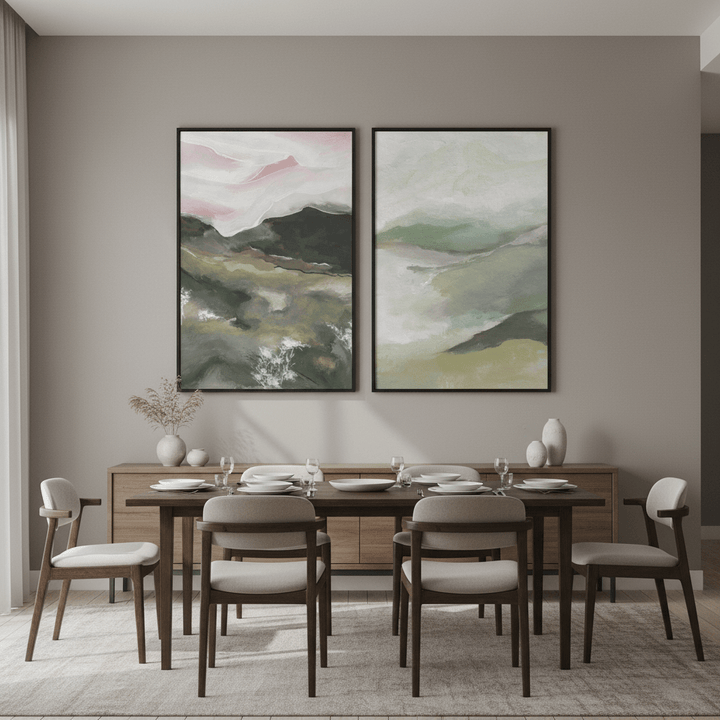 Pink Recollections Duo by Josephine Wianto wall - art - picture - poster