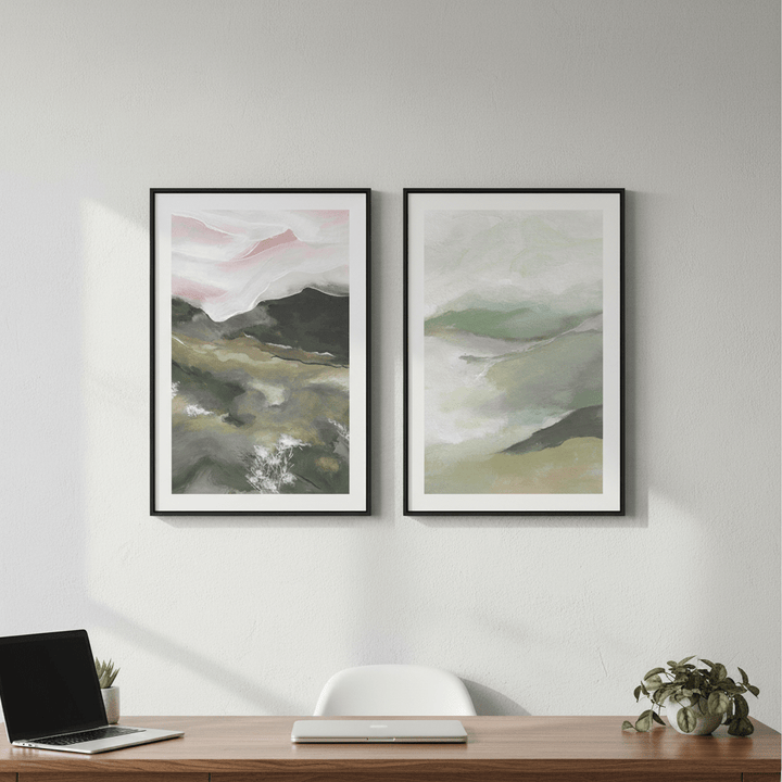Pink Recollections Duo by Josephine Wianto wall - art - picture - poster