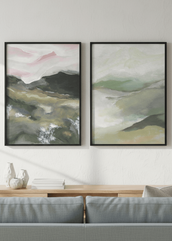 Pink Recollections Duo by Josephine Wianto wall - art - picture - poster