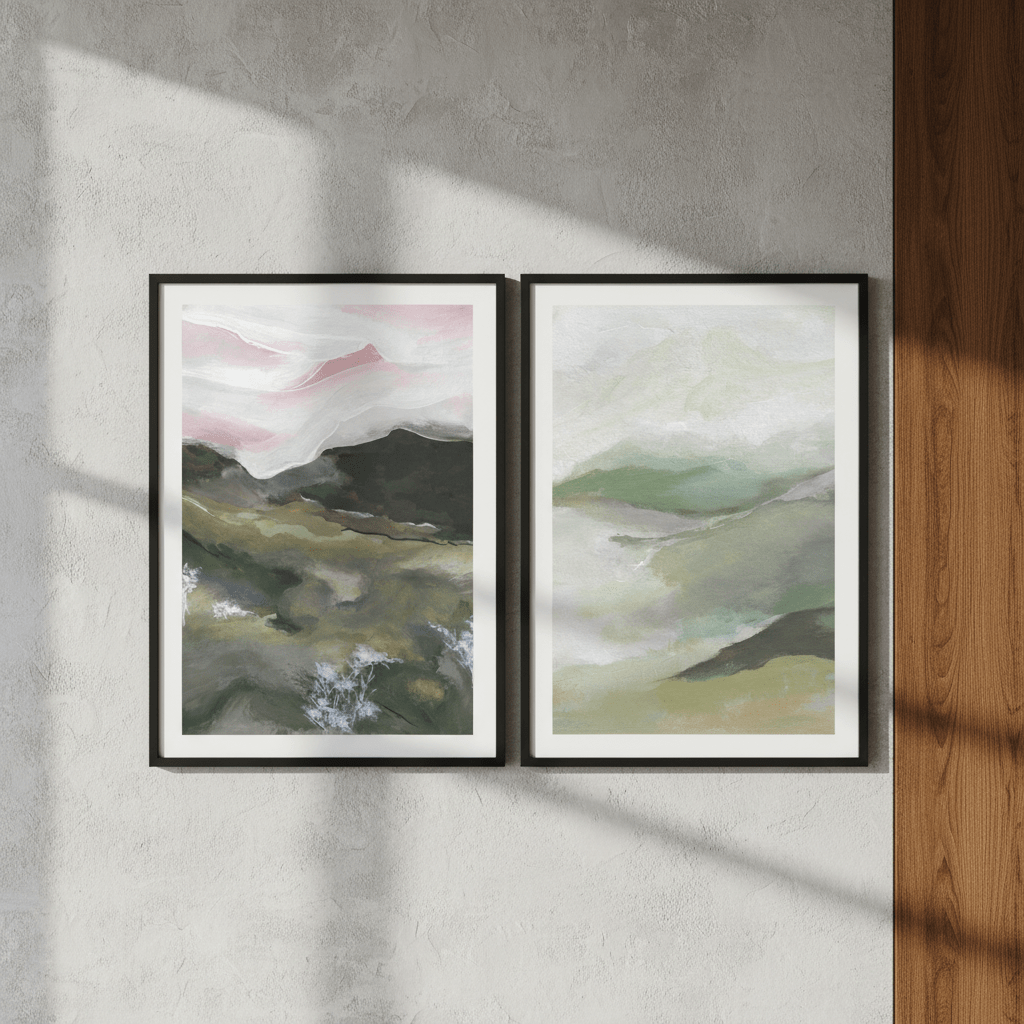 Pink Recollections Duo by Josephine Wianto wall - art - picture - poster