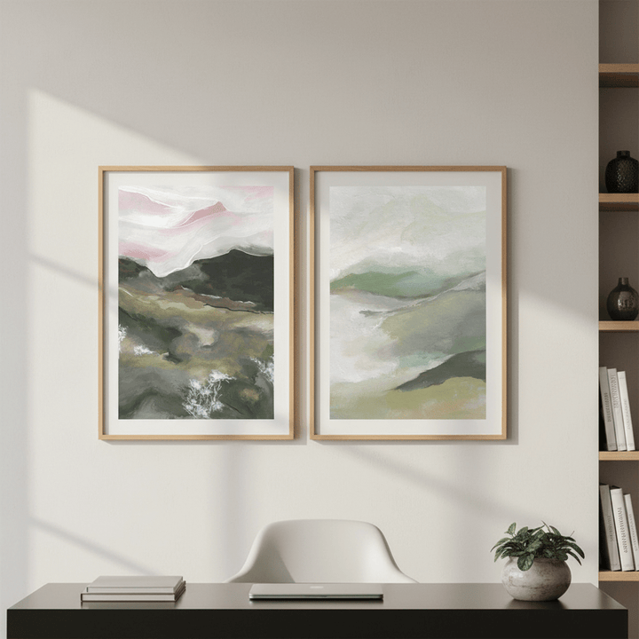 Pink Recollections Duo by Josephine Wianto wall - art - picture - poster