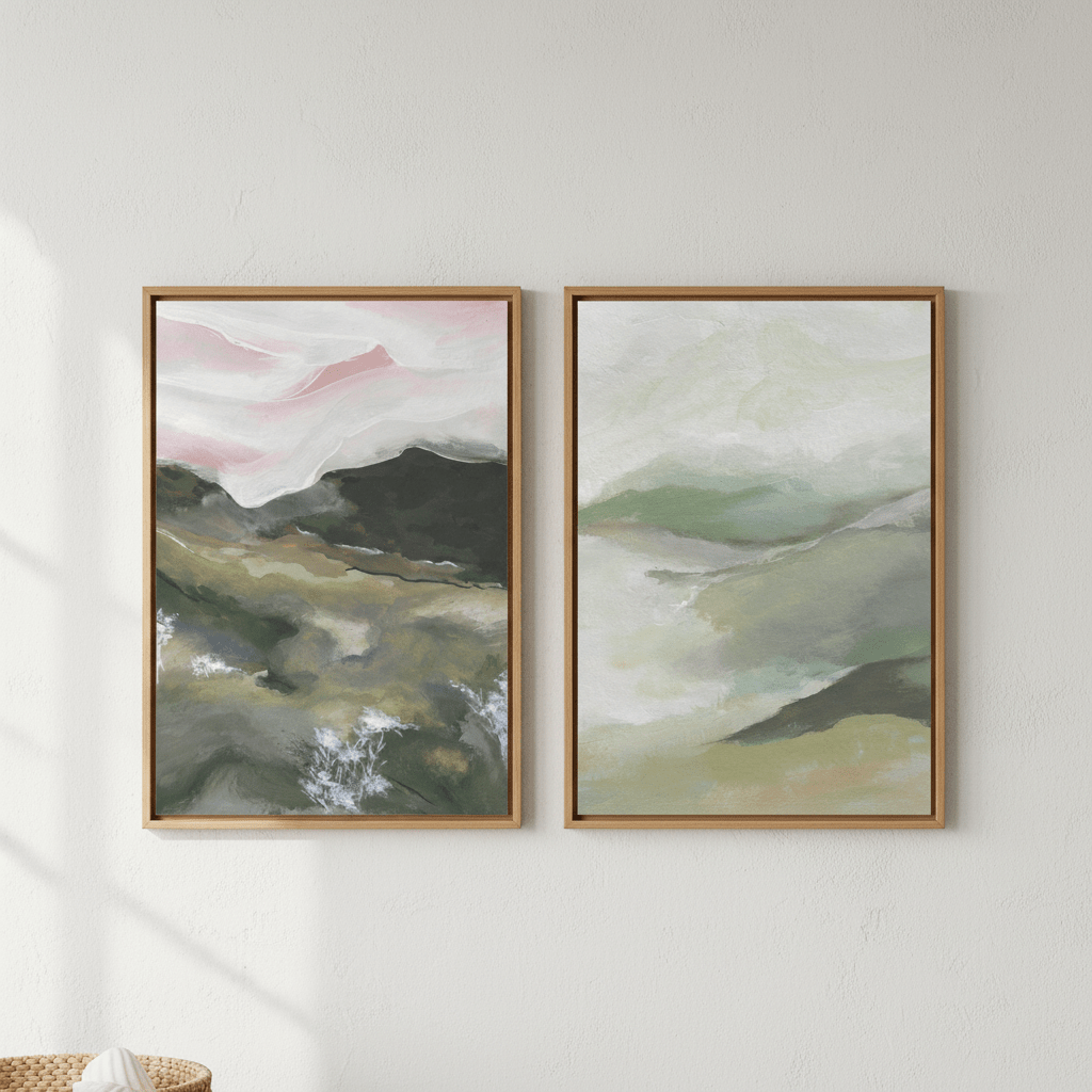 Pink Recollections Duo by Josephine Wianto wall - art - picture - poster