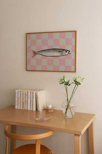 Pink Sardine Kitchen Print - Style My Wall