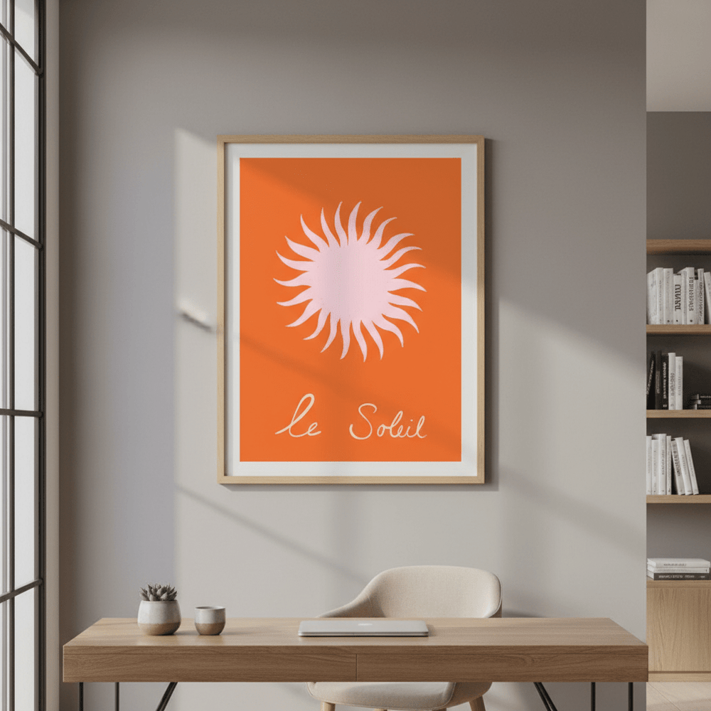 Pink Soleil by Ivy Green Illustrations wall - art - picture - poster