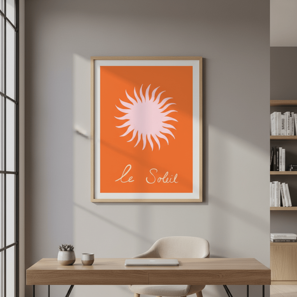 Pink Soleil by Ivy Green Illustrations wall - art - picture - poster