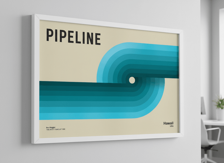Contemporary wall art featured in a bright modern office workspace